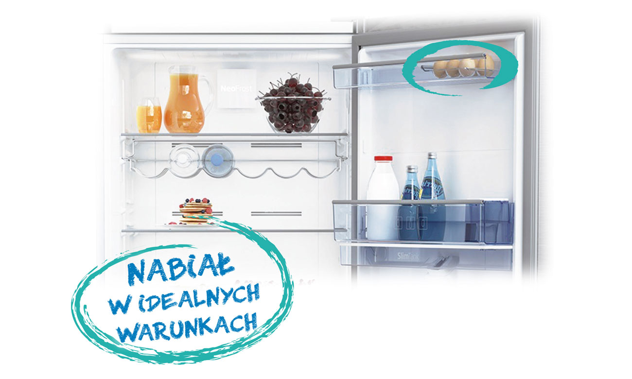 Pojemnik na nabiał w lodówce Beko TSE1402